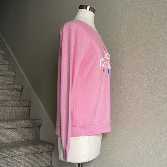 PJ Salvage Sz M Pink Graphic "Let's Flamingle" Thermal Top - Picture 2 of 15